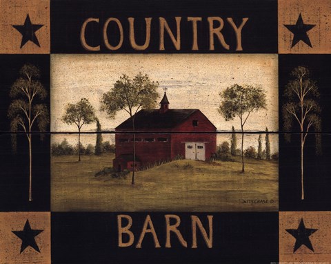 Framed Country Barn Print