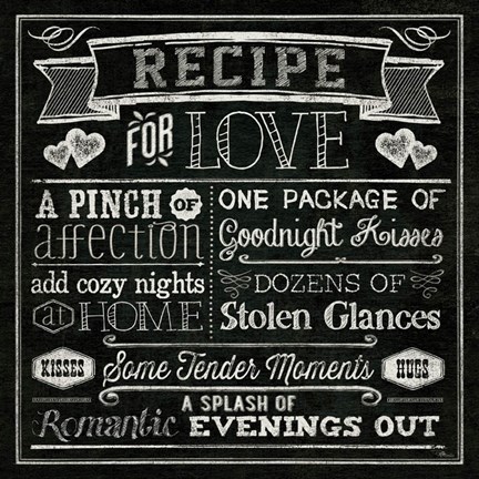 Framed Thoughtful Recipes III Print