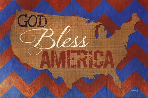 Framed God Bless America Print