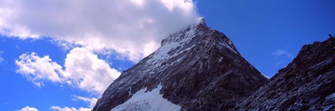Framed Low angle view of a mountain peak, Mt Matterhorn, Zermatt, Valais Canton, Switzerland Print