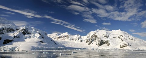 Framed Mountains and glaciers, Paradise Bay, Antarctic Peninsula Print