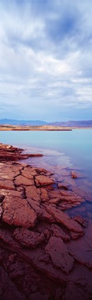 Framed Shore waters, Lake Mead, Nevada, USA Print