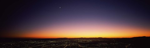 Framed Aerial view of a city, San Fernando Valley, Los Angeles, California, USA Print