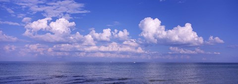 Framed Clouds over the sea, Tampa Bay, Gulf Of Mexico, Anna Maria Island, Manatee County, Florida Print