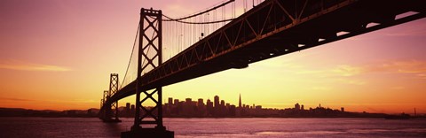 Framed Sunset over San Francisco Bay, San Francisco, California, USA Print