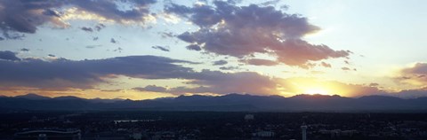 Framed City at the sunrise, Denver, Colorado, USA Print