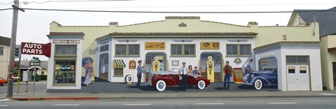 Framed Duane Flatmo Mural, Eureka, Humboldt County, California, USA Print