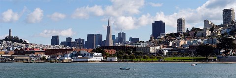 Framed City at the waterfront, Coit Tower, Telegraph Hill, San Francisco, California Print