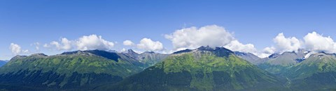 Framed Mountain range, Chugach Mountains, Anchorage, Alaska, USA Print