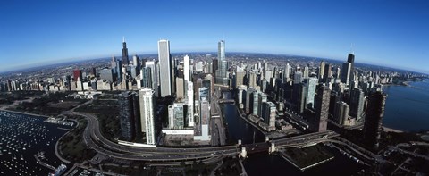 Framed Chicago Skyscrapers, Cook County, Illinois Print