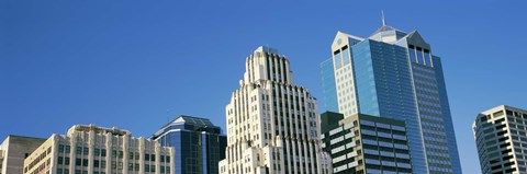 Framed Close up of buildings in Downtown Kansas City, Missouri Print