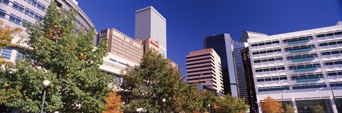 Framed Low angle view of buildings in a city, Sheraton Downtown Denver Hotel, Denver, Colorado, USA Print