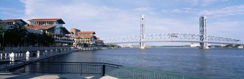 Framed Bridge Over A River, Main Street, St. Johns River, Jacksonville, Florida, USA Print