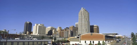 Framed Buildings in a city, Raleigh, Wake County, North Carolina, USA Print