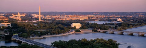 Framed Aerial, Washington DC, District Of Columbia, USA Print