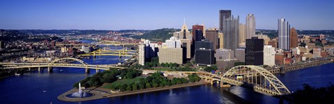 Framed Pittsburgh Skyline Print