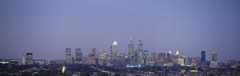 Framed Philadelphia Skyline from a Distance Print