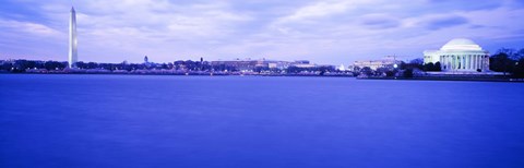 Framed Tidal Basin panorama, Washington DC Print