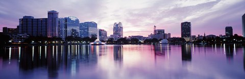 Framed Lake Eola In Orlando, Orlando, Florida, USA Print