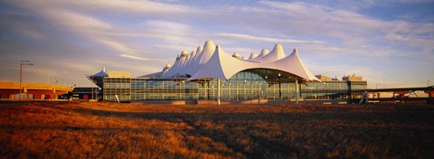 Framed Clouded sky over an airport, Denver International Airport, Denver, Colorado, USA Print