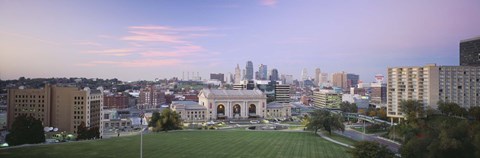 Framed High Angle View Of A City, Kansas City, Missouri, USA Print