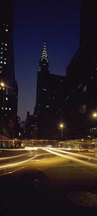 Framed Buildings in a city, Chrysler Building, Manhattan, New York City, New York State, USA Print