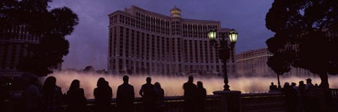 Framed Low angle view of a hotel, Bellagio Resort And Casino, The Strip, Las Vegas, Nevada, USA Print