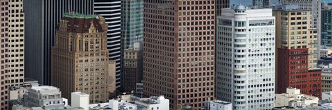 Framed Skyscrapers in the financial district, San Francisco, California, USA Print