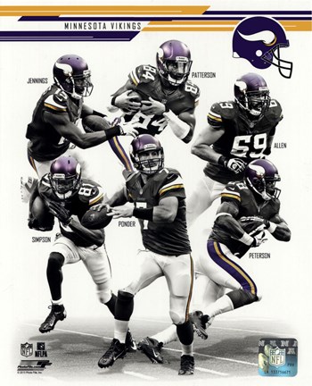 Framed Minnesota Vikings 2013 Team Composite Print