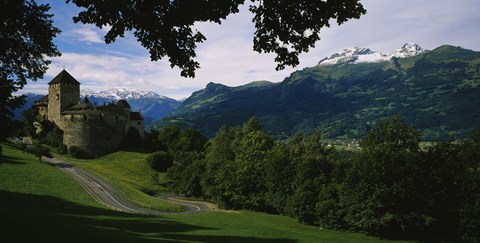 Framed High angle view of a castle, Vaduz, Liechtenstein Print