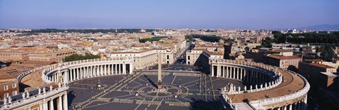 Framed High angle view of a town, St. Peter&#39;s Square, Vatican City, Rome, Italy Print