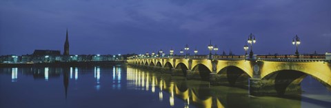 Framed Pierre Bridge Bordeaux France Print