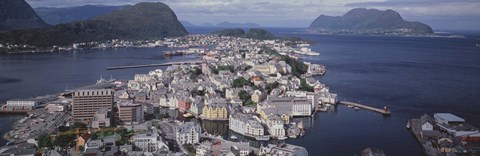 Framed Cityscape Alesund Norway Print