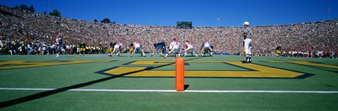 Framed Football Game, University Of Michigan, Ann Arbor, Michigan, USA Print