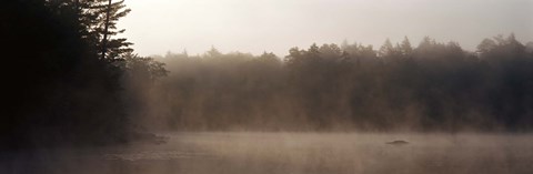 Framed Morning Mist Adirondack State Park Old Forge NY USA Print