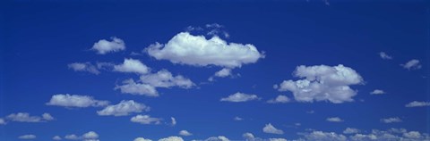 Framed Clouds against a deep blue sky Print