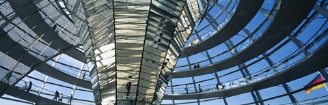 Framed Glass Dome, Reichstag, Berlin, Germany Print