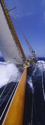 Framed Yacht Mast Caribbean Print
