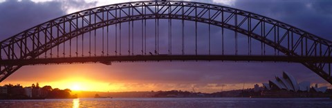 Framed Sydney Harbor Bridge, Sydney, New South Wales, United Kingdom, Australia Print