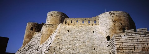 Framed Low angle view of a castle, Crac Des Chevaliers Fortress, Crac Des Chevaliers, Syria Print