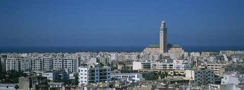 Framed High angle view of a city, Casablanca, Morocco Print