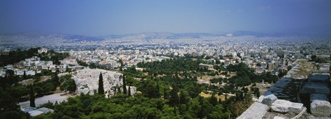 Framed High angle view of a city, Acropolis, Athens, Greece Print