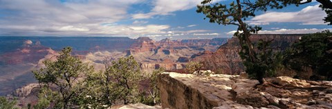 Framed Rock formations in a national park, Mather Point, Grand Canyon National Park, Arizona, USA Print