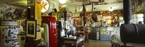 Framed Interiors of a store, Route 66, Hackberry, Arizona Print