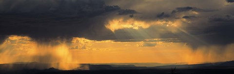 Framed View From The High Road To Taos, New Mexico, USA Print