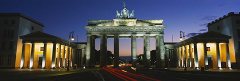 Framed Low angle view of a gate, Brandenburg Gate, Berlin, Germany Print