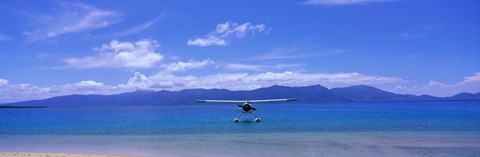 Framed Float Plane Hope Island Great Barrier Reef Australia Print