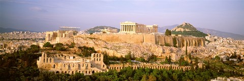 Framed High angle view of buildings in a city, Acropolis, Athens, Greece Print