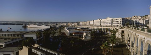 Framed High angle view of a city, Algiers, Algeria Print