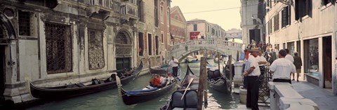 Framed Buildings along a canal, Grand Canal, Rio Di Palazzo, Venice, Italy Print